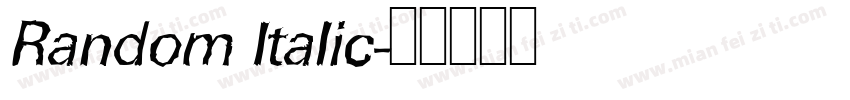Random Italic字体转换